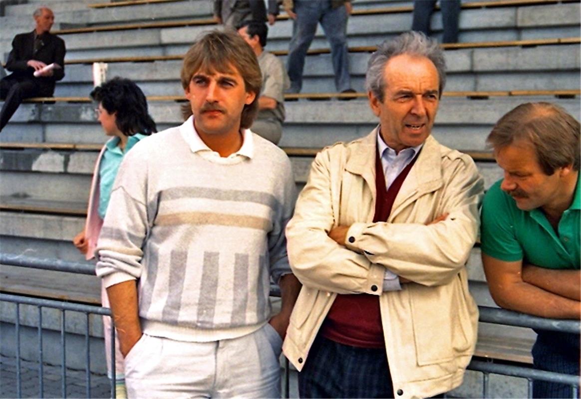 Zwei Fußballmacher der 80er und 90er Jahre (von links): Thomas Münchinger und Va...