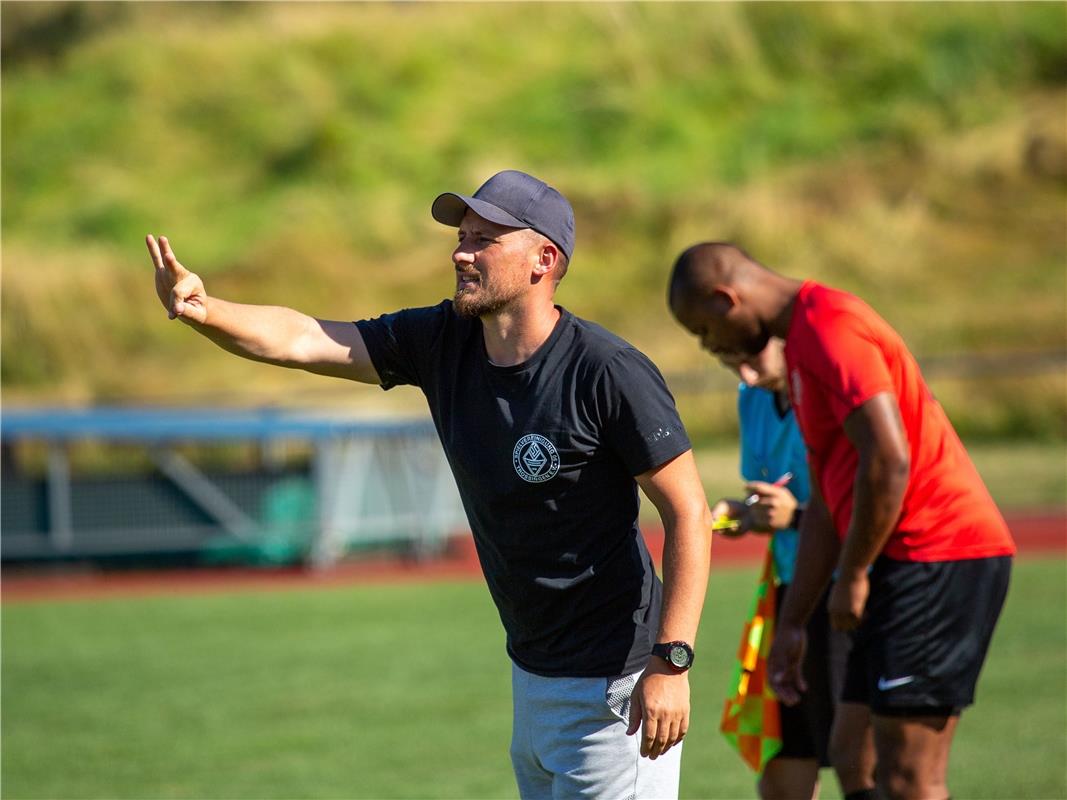 emotionen, Andreas Probst (Trainer Spvgg Trossingen) Spvgg Trossingen - FC Gaert...