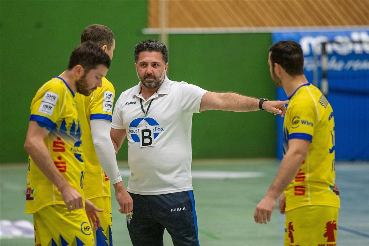 emotionen, Erkan Oez (Trainer HC Neuenbuerg), SG H2Ku Herrenberg - Neuenbuerg 20...