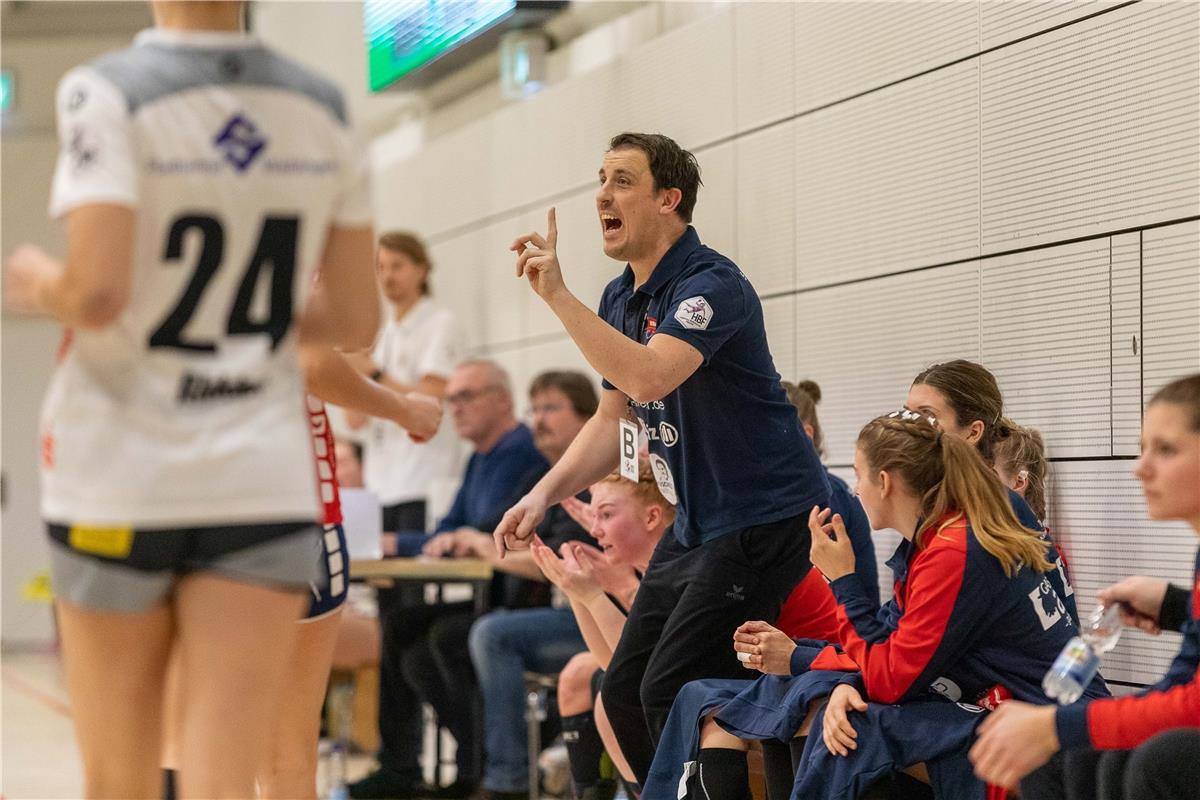 emotionen, Mike Leibssle (Trainer SG H2Ku Herrenberg) / VfL Waiblingen Tigers - ...