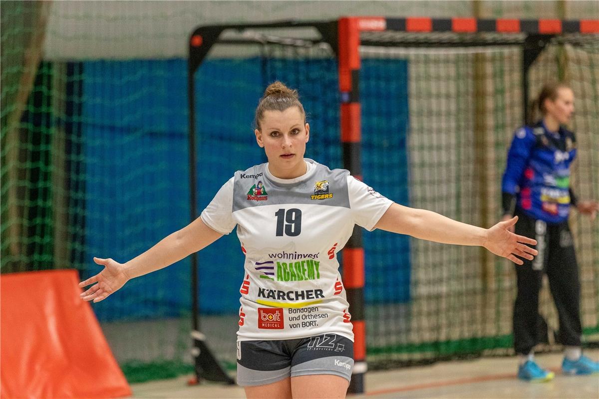 emotionen, Tanja Padutsch (VfL Waiblingen #19) / VfL Waiblingen Tigers - SG H2Ku...