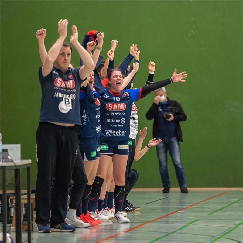 emotionen, jubel, SG H2Ku Herrenberg Kuties - HC Leipzig, Handball, 2.Bundesliga...