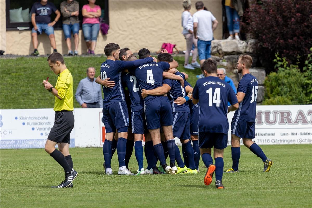 emotionen, jubel, Tor zum 0:1 durch Nakos Panagiotis (Young Boys Reutlingen #11)...