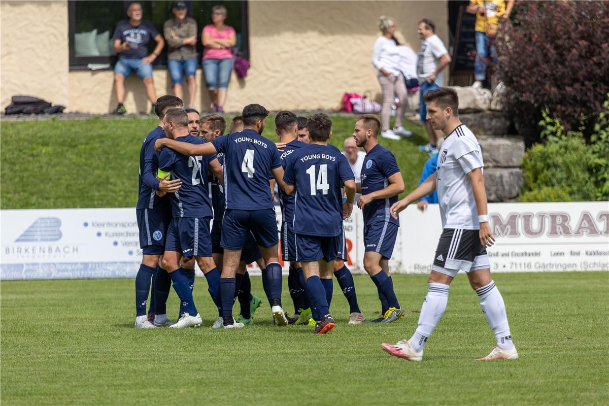 emotionen, jubel, Tor zum 0:1 durch Nakos Panagiotis (Young Boys Reutlingen #11)...