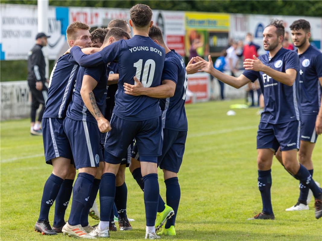 emotionen, jubel, Tor zum 0:2 durch Nakos Panagiotis (Young Boys Reutlingen #11)...