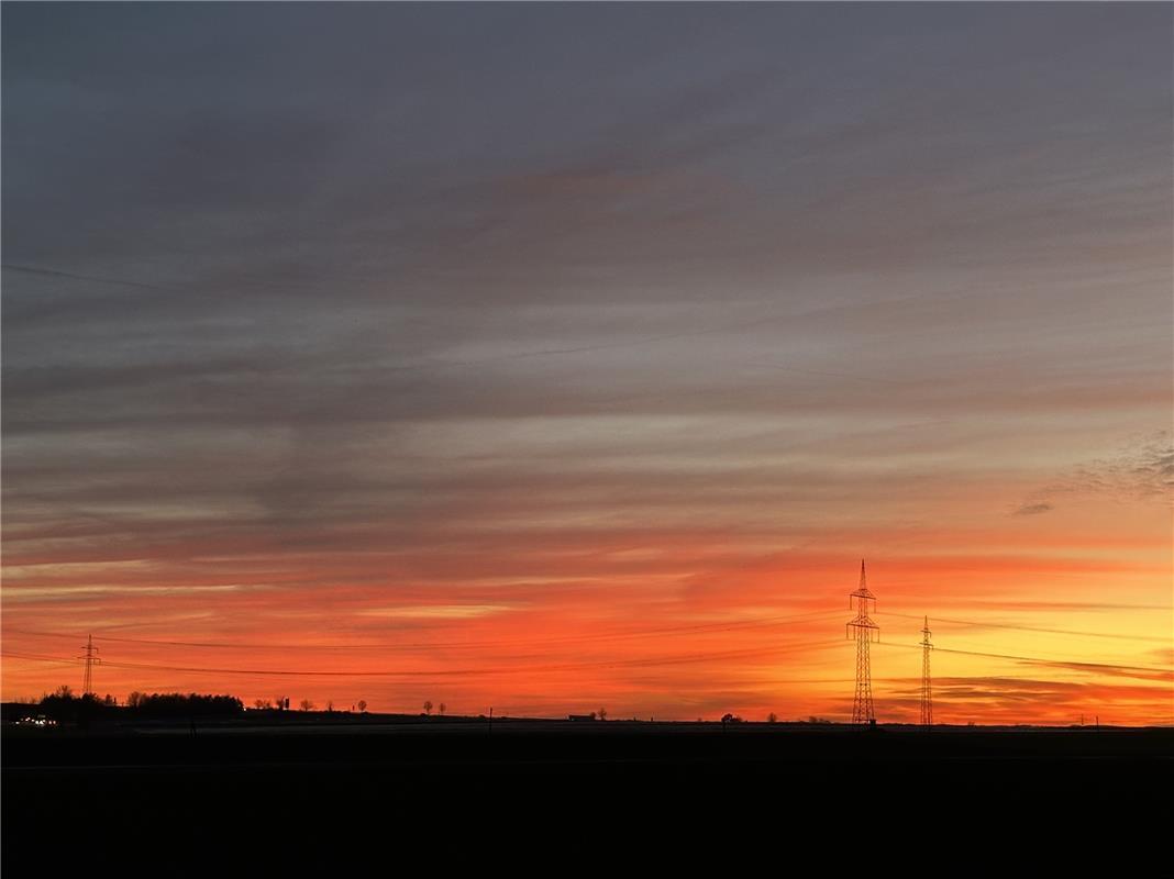 für Insta verwendet.  Abendstimmung im Advent.  Von Anja Schnotz aus Gäufelden.