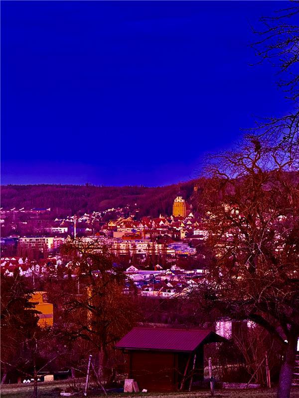 für Insta verwendet.  Abendstimmung von Haslach in Richtung Herrenberg.  Von Den...