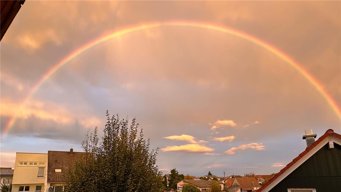 für Insta verwendet. Regenbogen in voller Pracht. Von Anja Schnotz aus Nebringen...