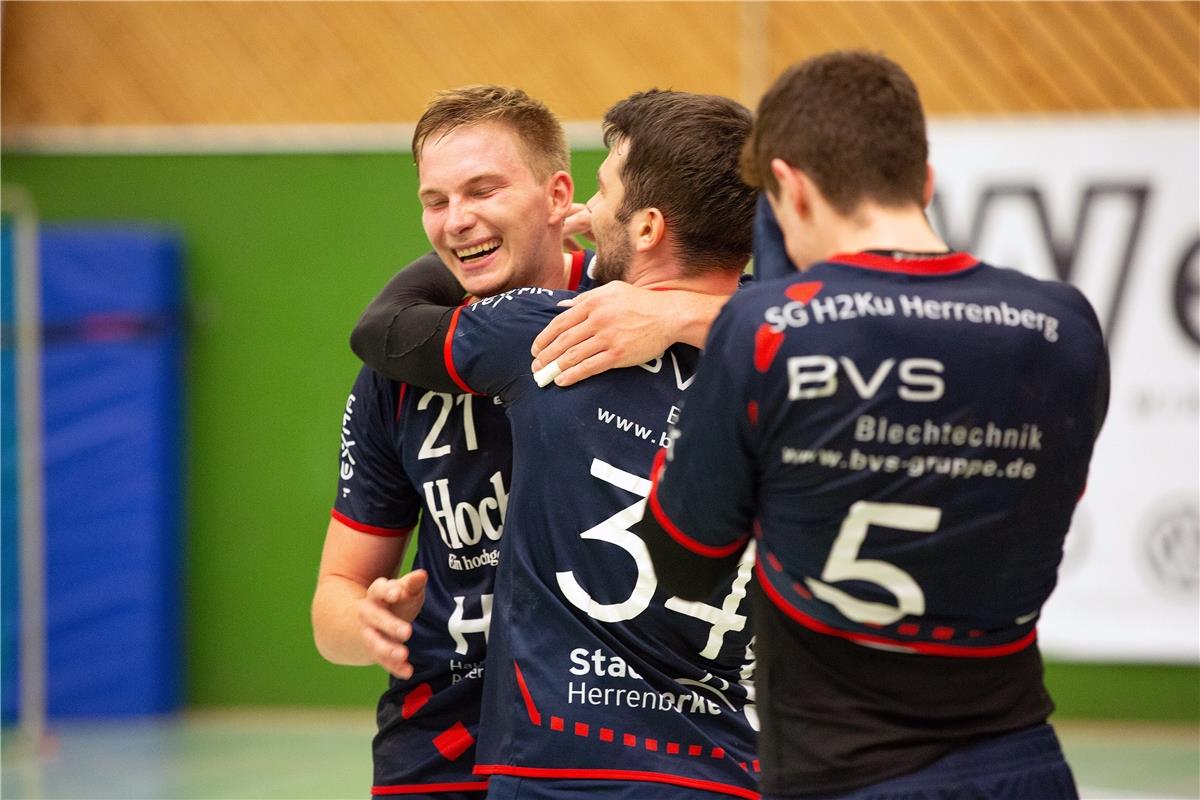 jubel  SG H2Ku Herrenberg / SG H2Ku Herrenberg - SV Fellbach, Handball, Oberliga...