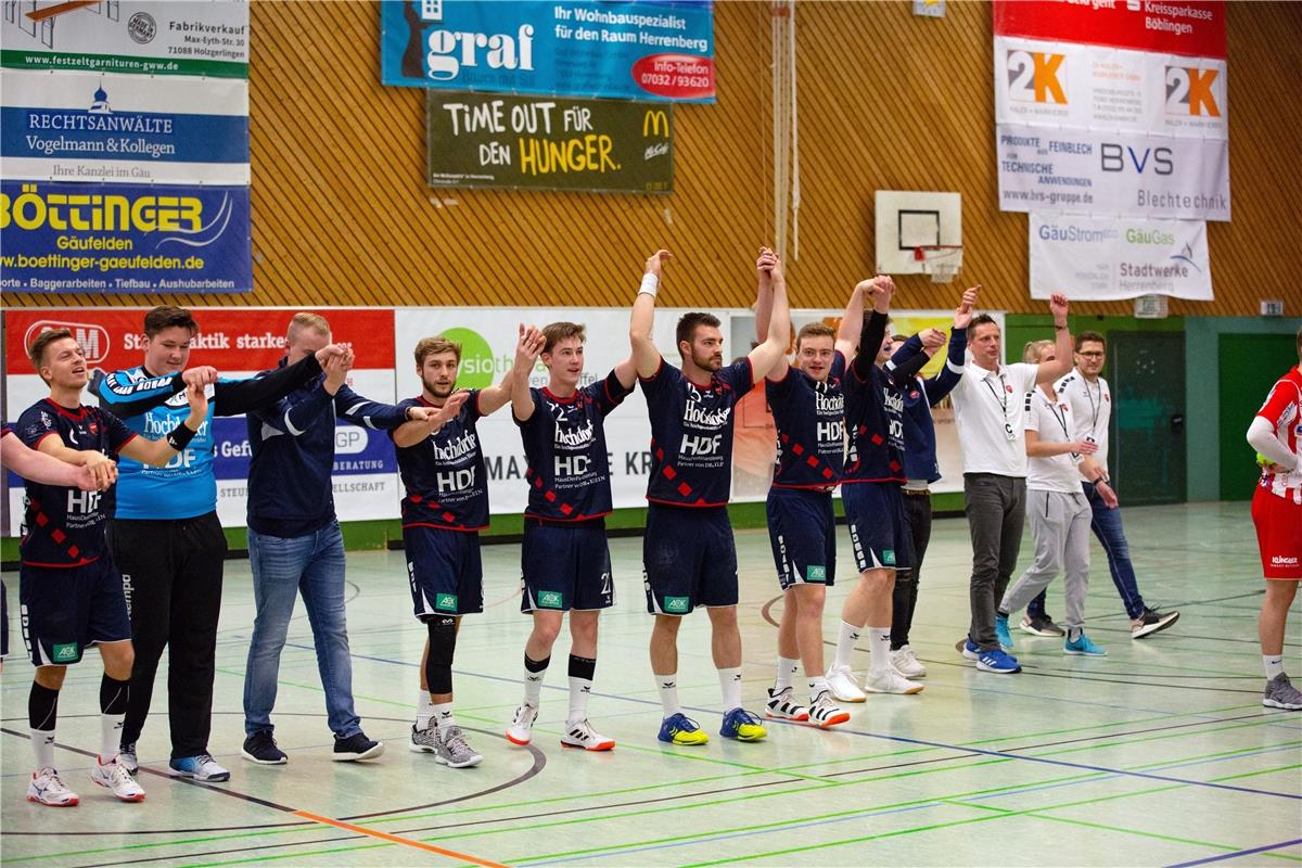 jubel  SG H2Ku Herrenberg / SG H2Ku Herrenberg - SV Fellbach, Handball, Oberliga...