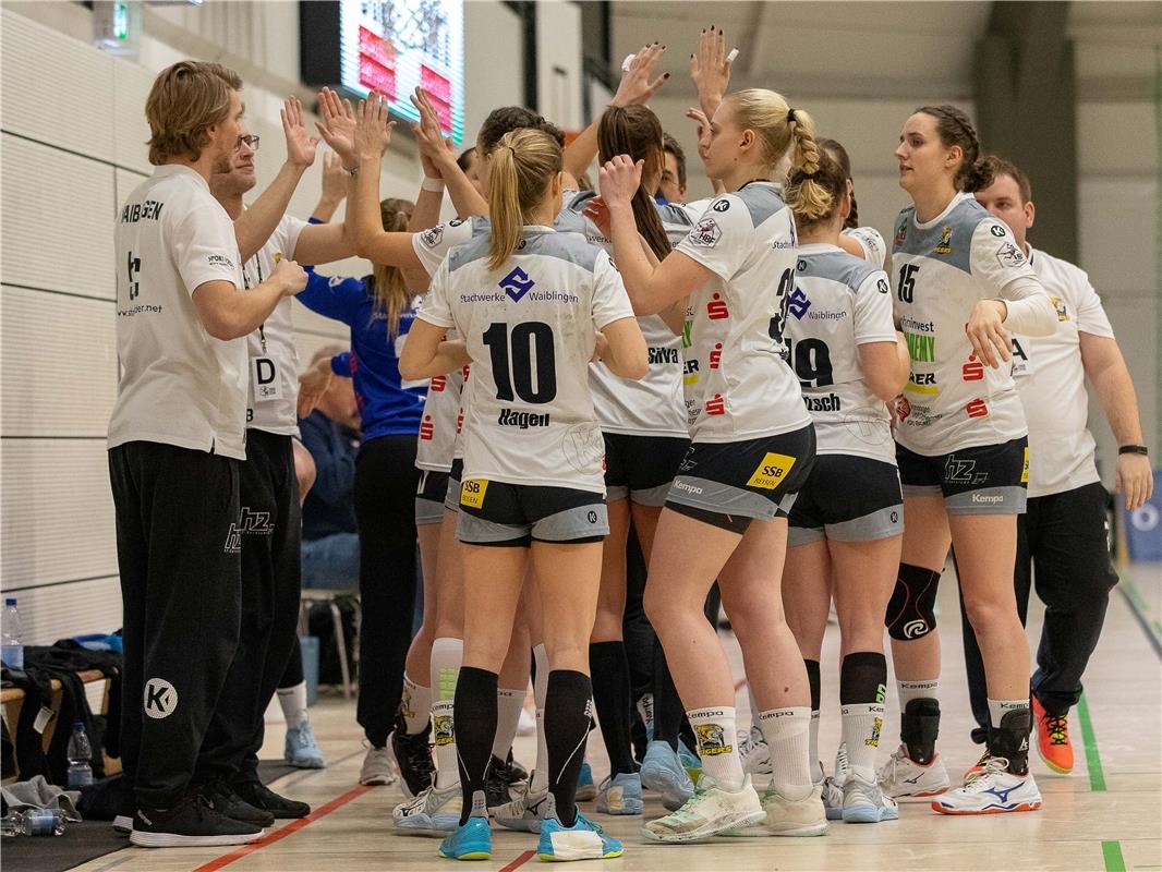 jubel, emotionen, VfL Waiblingen Tigers - SG H2Ku Herrenberg Kuties , Handball, ...