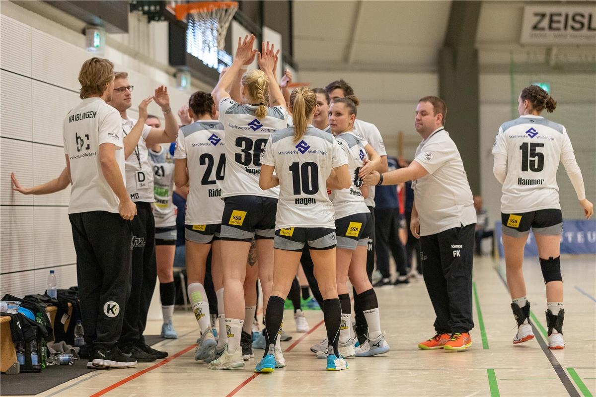 jubel, emotionen, VfL Waiblingen Tigers - SG H2Ku Herrenberg Kuties , Handball, ...