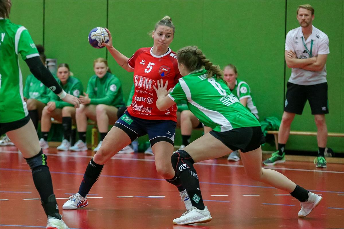 v.li.: Annika Blanke (SG H2Ku Herrenberg, 5) und Nina Engel (SV Werder Bremen, 6...